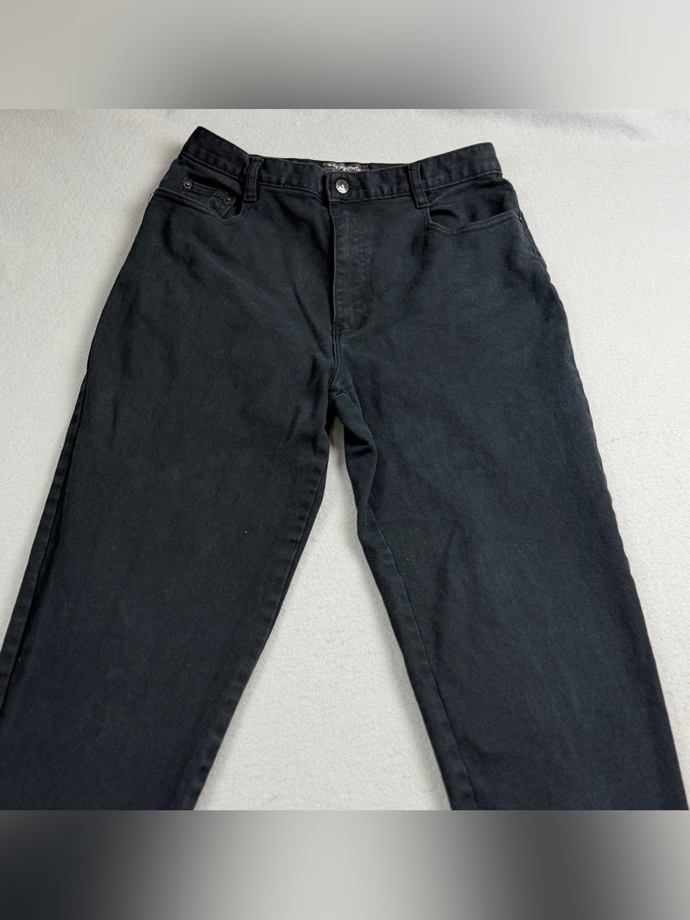 Vintage 90s Y2K GAP Special Edition High Rise Tapered Leg Jeans Black Sz 12
